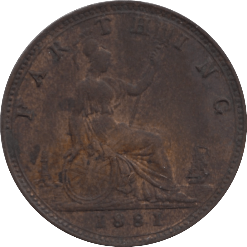 1881 FARTHING 2 ( GVF ) 75 - Farthing - Cambridgeshire Coins
