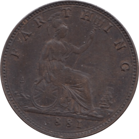 1881 FARTHING ( AUNC ) 1 - Farthing - Cambridgeshire Coins