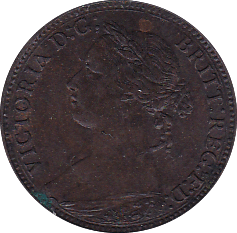 1881 FARTHING ( EF ) B - Farthing - Cambridgeshire Coins
