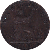 1881 FARTHING ( EF ) - Farthing - Cambridgeshire Coins