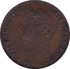 1881 FARTHING ( EF ) - Farthing - Cambridgeshire Coins