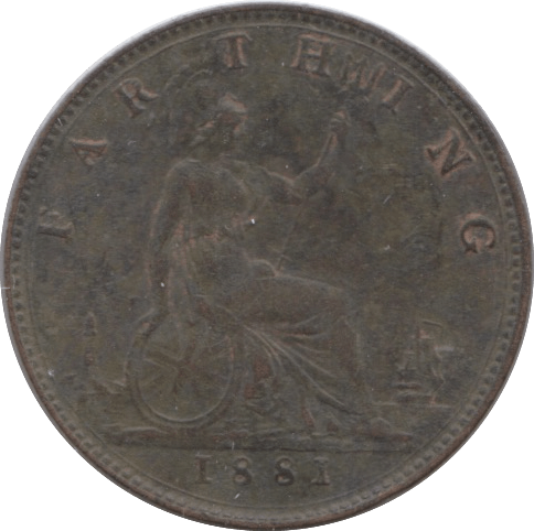1881 FARTHING ( EF ) - Farthing - Cambridgeshire Coins