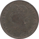 1881 FARTHING ( EF ) - Farthing - Cambridgeshire Coins
