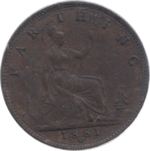 1881 FARTHING ( GVF ) 18 - Farthing - Cambridgeshire Coins