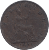 1881 FARTHING ( GVF ) 18 - Farthing - Cambridgeshire Coins