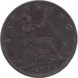 1881 FARTHING ( GVF ) 18 - Farthing - Cambridgeshire Coins