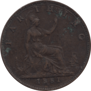 1881 FARTHING H ( EF ) 73 - Farthing - Cambridgeshire Coins