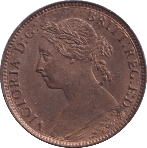 1881 FARTHING ( UNC ) - Farthing - Cambridgeshire Coins