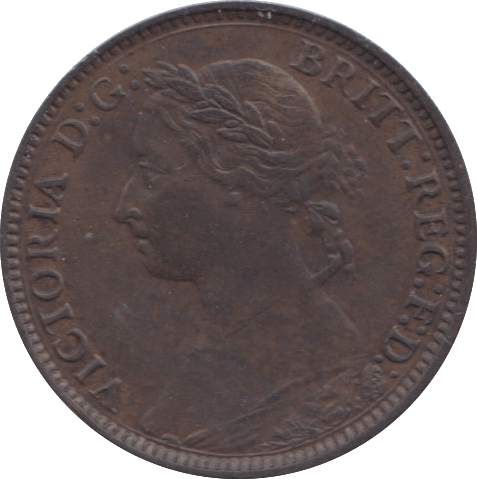 1881 FARTHING ( UNC ) H 23 - Farthing - Cambridgeshire Coins