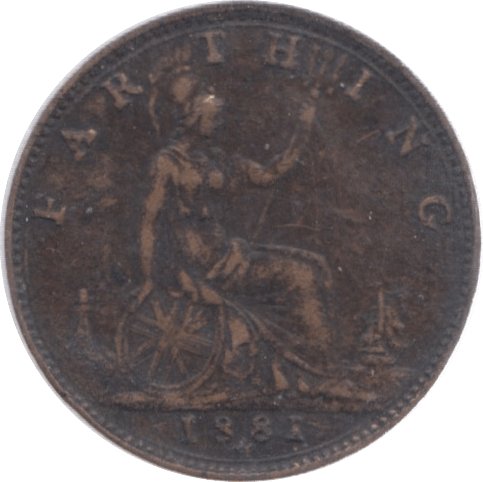 1881 FARTHING ( VF ) 18 - Farthing - Cambridgeshire Coins