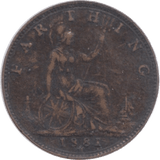 1881 FARTHING ( VF ) 18 - Farthing - Cambridgeshire Coins