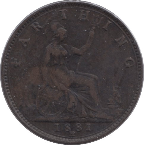 1881 FARTHING ( VF ) H - Farthing - Cambridgeshire Coins