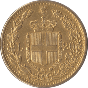 1881 GOLD 20 LIRA ITALY - Gold World Coins - Cambridgeshire Coins
