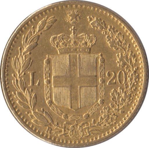 1881 GOLD 20 LIRA ITALY - Gold World Coins - Cambridgeshire Coins