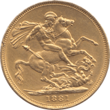 1881 GOLD SOVEREIGN ( AUNC ) MELBOURNE MINT - Sovereign - Cambridgeshire Coins