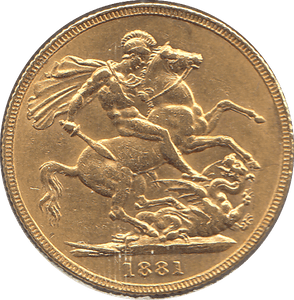 1881 GOLD SOVEREIGN ( GVF ) SYDNEY MINT - Sovereign - Cambridgeshire Coins