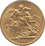 1881 GOLD SOVEREIGN ( GVF ) SYDNEY MINT - Sovereign - Cambridgeshire Coins