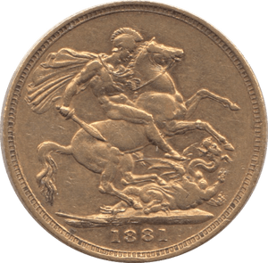 1881 GOLD SOVEREIGN ( VF ) MELBOURNE MINT - Sovereign - Cambridgeshire Coins