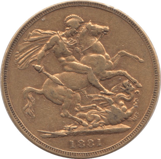 1881 GOLD SOVEREIGN ( VF ) SYDNEY MINT 2 - Sovereign - Cambridgeshire Coins