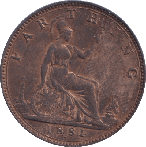 1881 H FARTHING ( EF ) - Farthing - Cambridgeshire Coins