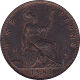 1881 H PENNY ( AUNC ) . - Penny - Cambridgeshire Coins