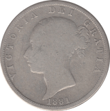 1881 HALFCROWN ( FAIR ) 4 - Halfcrown - Cambridgeshire Coins