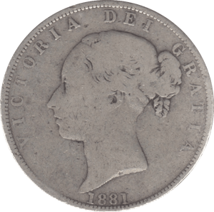 1881 HALFCROWN ( FINE ) 6 - Halfcrown - Cambridgeshire Coins