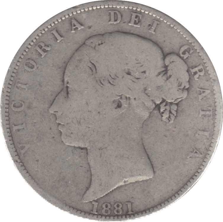 1881 HALFCROWN ( FINE ) 6 - Halfcrown - Cambridgeshire Coins