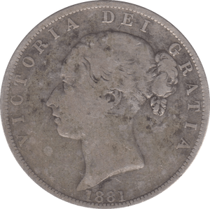 1881 HALFCROWN ( FINE ) - Halfcrown - Cambridgeshire Coins