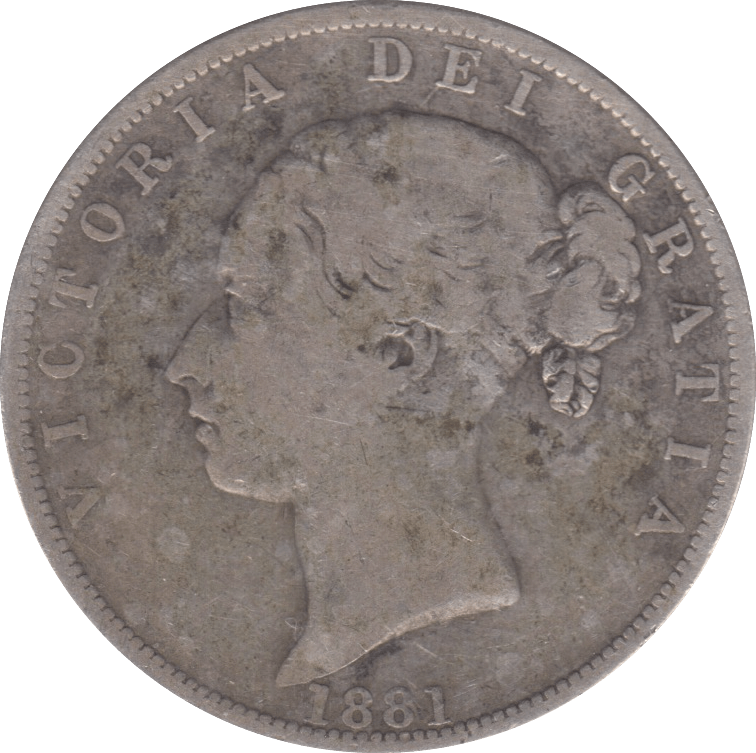 1881 HALFCROWN ( FINE ) - Halfcrown - Cambridgeshire Coins
