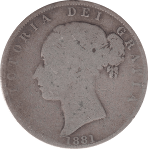 1881 HALFCROWN ( NF ) - halfcrown - Cambridgeshire Coins