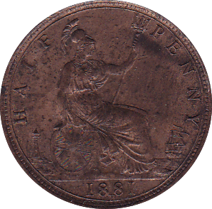 1881 HALFPENNY ( AUNC ) - Halfpenny - Cambridgeshire Coins