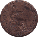 1881 HALFPENNY ( AUNC ) - Halfpenny - Cambridgeshire Coins