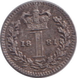 1881 MAUNDY PENNY ( EF ) - Maundy Coins - Cambridgeshire Coins