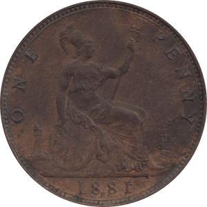 1881 PENNY H 1 ( EF ) 17 - Penny - Cambridgeshire Coins