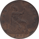 1881 PENNY H 1 ( EF ) 17 - Penny - Cambridgeshire Coins