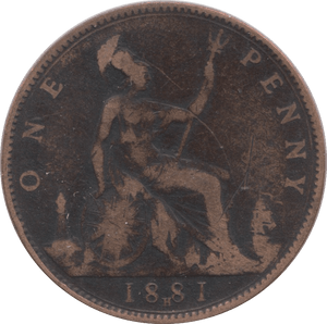 1881 PENNY ( NF ) H - Penny - Cambridgeshire Coins