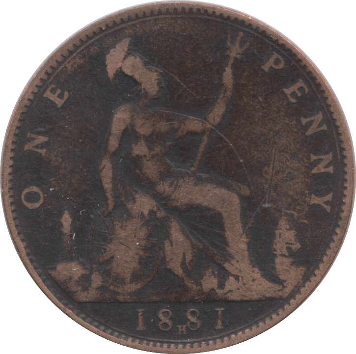 1881 PENNY ( NF ) H - Penny - Cambridgeshire Coins
