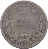 1881 SHILLING ( FAIR ) - Shilling - Cambridgeshire Coins
