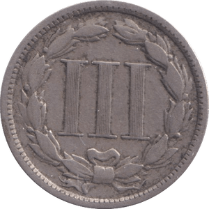 1881 SILVER 3 CENT USA - SILVER WORLD COINS - Cambridgeshire Coins