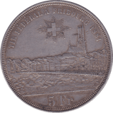1881 SILVER 5 FRANC SWITZERLAND - SILVER WORLD COINS - Cambridgeshire Coins