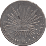 1881 SILVER MEXICO 8 ROULES - SILVER WORLD COINS - Cambridgeshire Coins