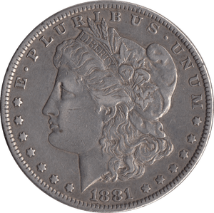 1881 SILVER MORGAN DOLLAR USA NEW ORLEANS MINT - SILVER WORLD COINS - Cambridgeshire Coins