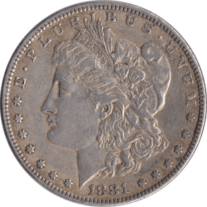 1881 SILVER MORGAN DOLLAR USA - SILVER WORLD COINS - Cambridgeshire Coins