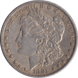 1881 SILVER MORGAN DOLLAR USA - SILVER WORLD COINS - Cambridgeshire Coins