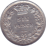 1881 SIXPENCE ( EF ) - Sixpence - Cambridgeshire Coins