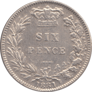 1881 SIXPENCE (EF) - Sixpence - Cambridgeshire Coins