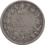 1881 SIXPENCE ( FAIR ) A - Sixpence - Cambridgeshire Coins