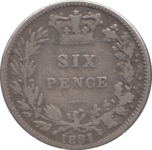 1881 SIXPENCE ( NF ) 3 - Sixpence - Cambridgeshire Coins