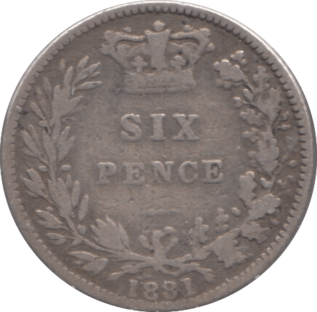 1881 SIXPENCE ( NF ) 3 - Sixpence - Cambridgeshire Coins